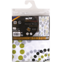 MSV Duschvorhang Polyester DOTS 180x200cm PREMIUM QUALITÄT Grün - Ringe inklusive