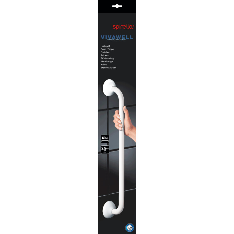 Barre de redressement ECO Acier Inox 60cm Blanc Spirella