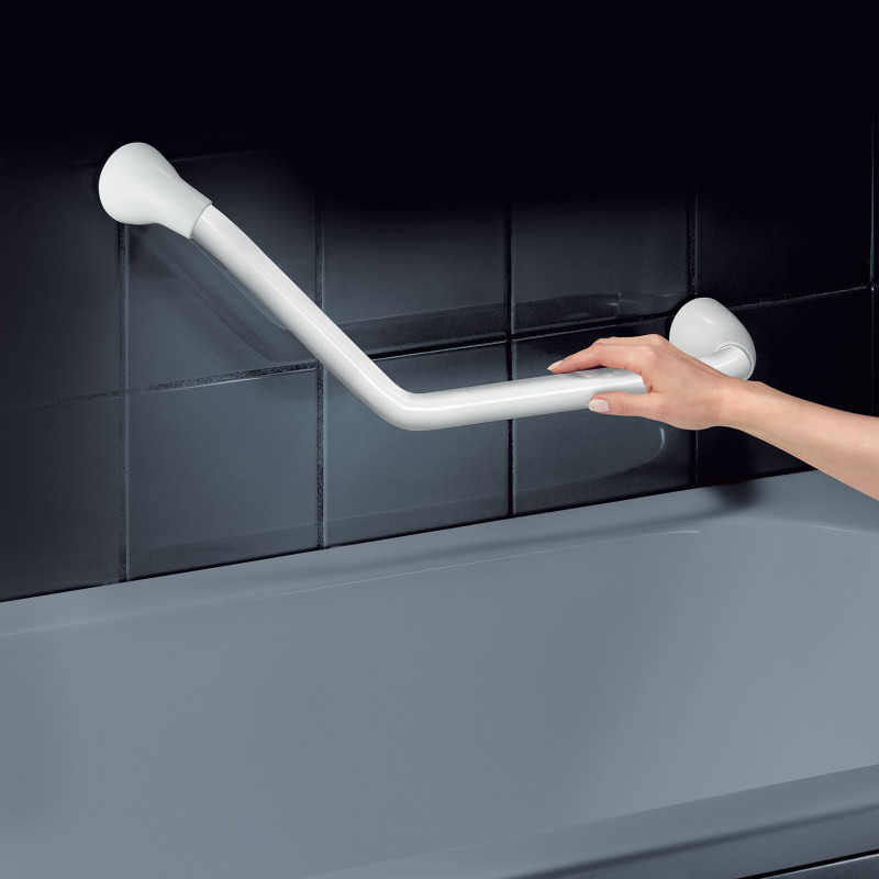 Barra  de apoyo para codos PROF Acero inoxidable 73,5cm Blanco Spirella