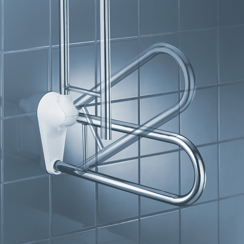 Barre de redressement ou d'appui Acier Inox 61x35,5cm Chrome Spirella