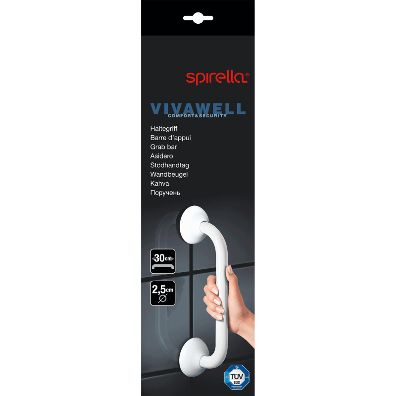 Straightening or support bar ECO Stainless Steel 30cm White Spirella