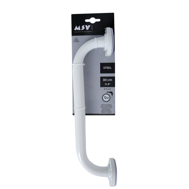 Barre de redressement ou d'appui Acier 30cm Blanc MSV