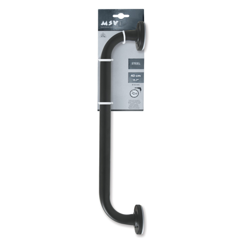 MSV Richt- oder Stützstange Stahl 40 cm Mattschwarz