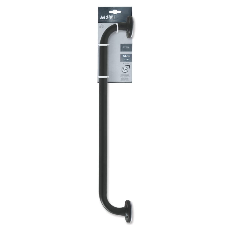 MSV Richt- oder Stützstange Stahl 60 cm Mattschwarz