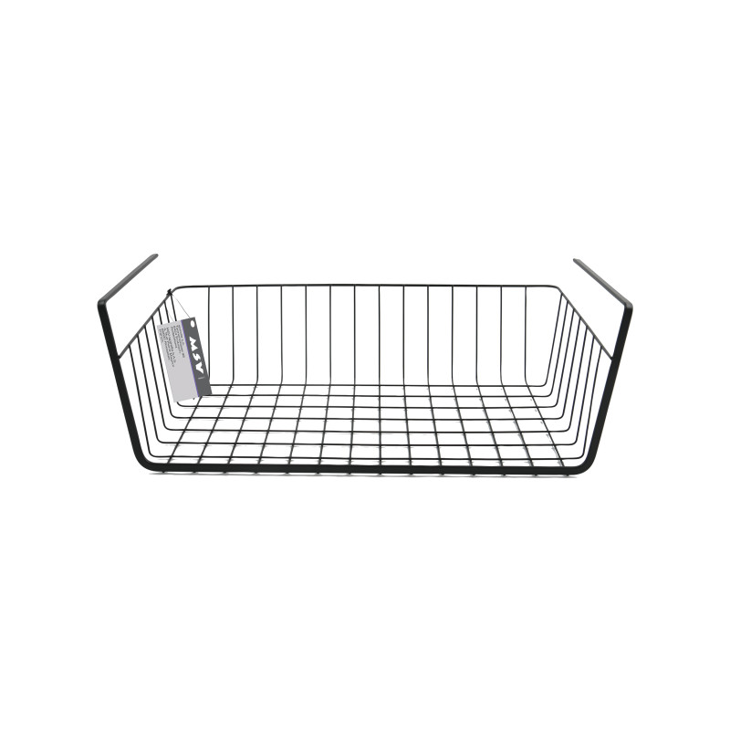 Panier de rangement suspendu à  étagère 38,5x25,5x14cm en Acier Noir mat MSV
