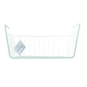 Cesta de almacenamiento colgante con estante 30x25,5x14cm en Acero Blanco Mate MSV