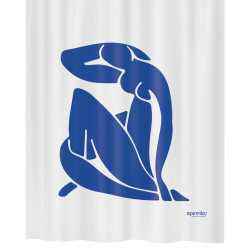 Cortina de ducha Poliéster THALIA 180x200cm Royal Blue Spirella