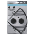 Etagère d'angle de douche à  fixer TABARCA Alu & Verre Satiné MSV