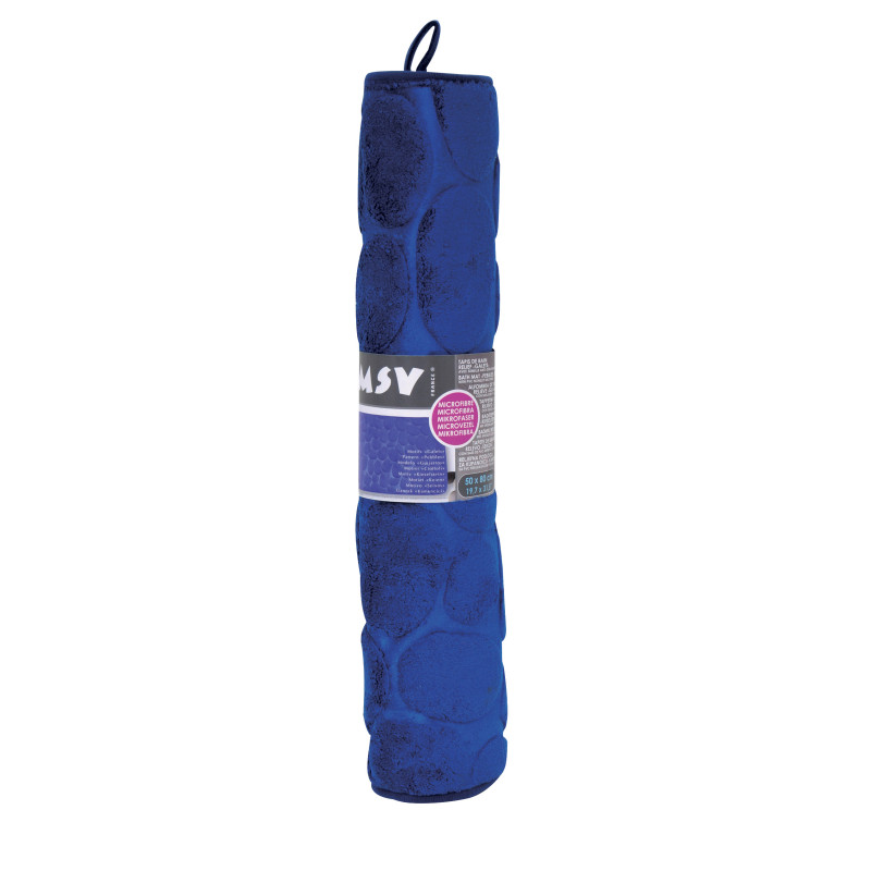 Tapis de bain Microfibre PEBBLE 40x60cm Bleu Marine MSV