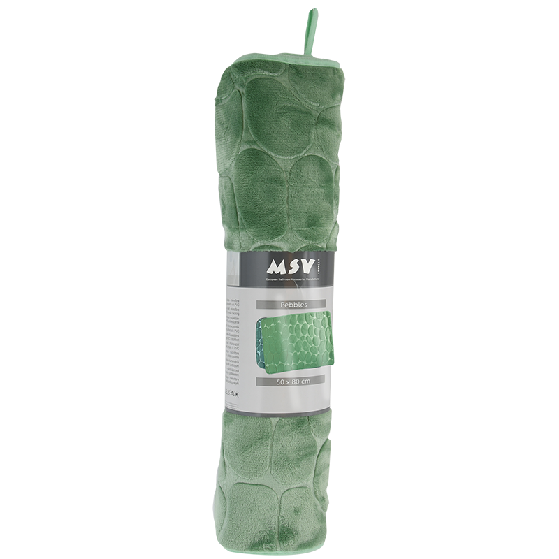 Tapis de bain  Microfibre PEBBLE 40x60cm Vert Basil MSV