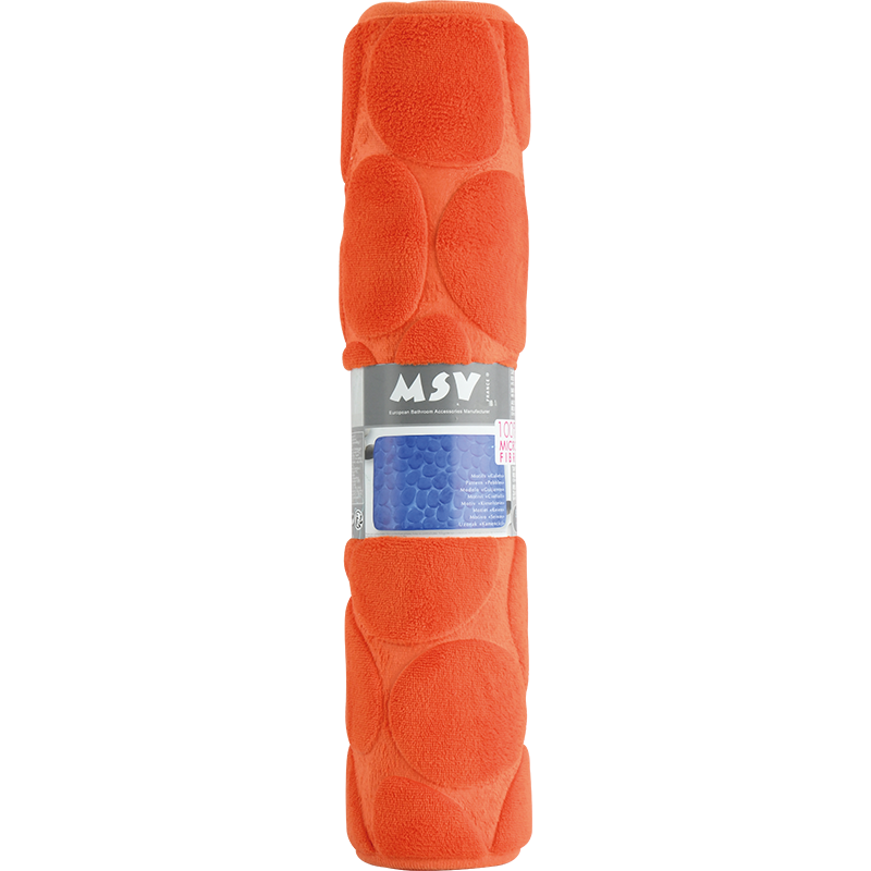 Tapis de bain Microfibre PEBBLE 50x80cm Orange Foncé MSV