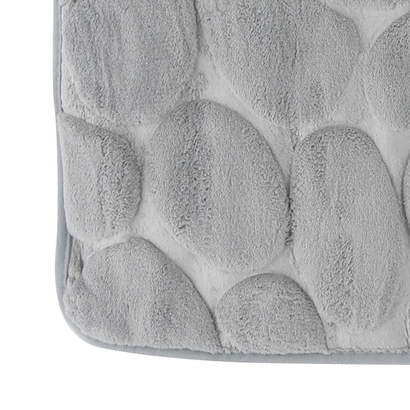 Tapis de bain Microfibre PEBBLE 50x80cm Gris MSV