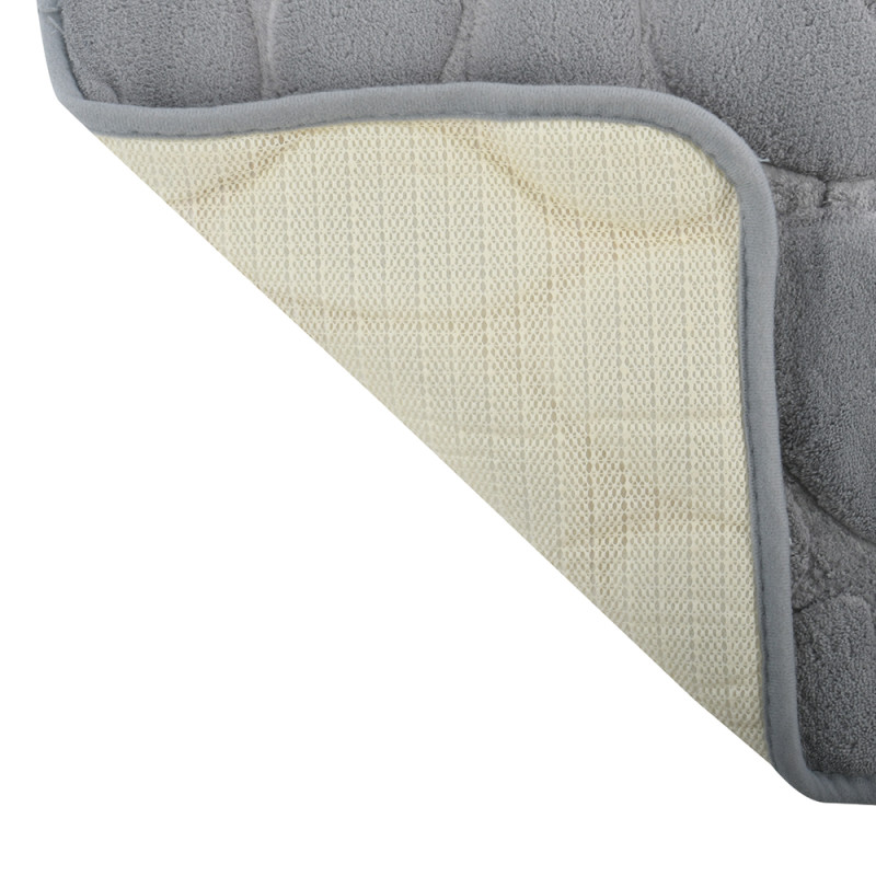 Microfiber bath mat PEBBLE 50x80cm Gray MSV