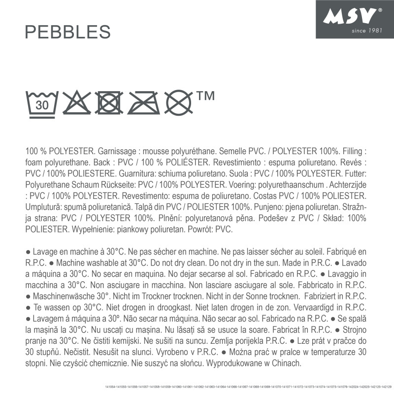 Microfiber bath mat PEBBLE 50x80cm Black MSV