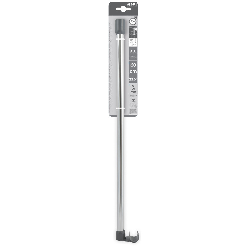 MSV Duschvorhangstangen Aufhänger für Alu-Eckbrause 60cm Chrom