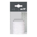 Anillos para cortina de ducha blancos (paquete de 12) MSV