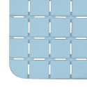 Tappetino vasca antiscivolo Gomma QUADRO 36x76cm Azzurro Cielo MSV