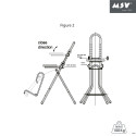 Tabouret de repassage ajustable & pliable en Acier (46x47x91cm) MSV