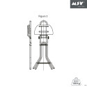 Taburete de planchar de acero ajustable y plegable (46x47x91cm) MSV