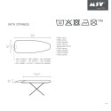 MSV Housse Table à repasser 100 % Coton avec cordons Noir