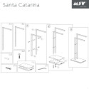 MSV Porte Serviettes 2 branches Acier SANTA CATARINA Chrome