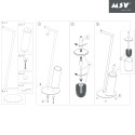 Portarollos escobillero  Combinado Cromo Gris MSV