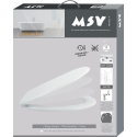 Copriwater WC Thermo Dur EASY CLEAN Bianco - Cerniere in acciaio inox MSV