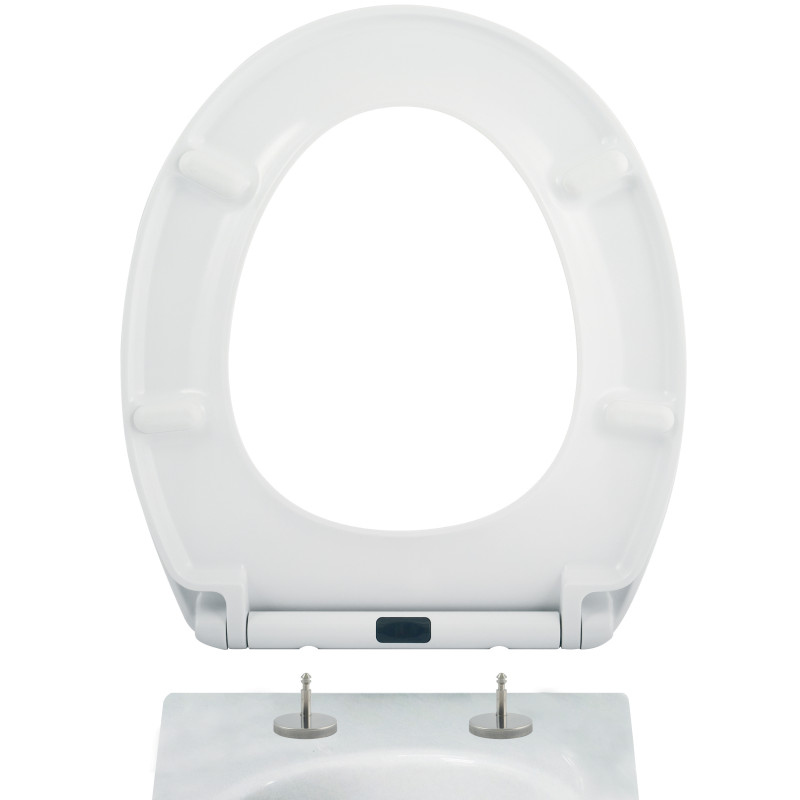 MSV WC-Sitz Thermo-Hart- EASY CLEAN Weiß - Edelstahlscharniere