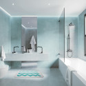Tappetino da bagno in microfibra NAMI 50x80cm Spirella Blu