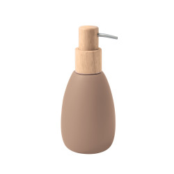 Seifenspender Polyresin und Holz SVEN cappuccino Spirella