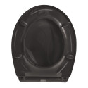 SEDILE PER WC BROOKE PP 100% RICICLATO NERO LUCIDO SPIRELLA