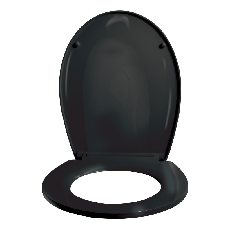 SEDILE PER WC BROOKE PP 100% RICICLATO NERO LUCIDO SPIRELLA