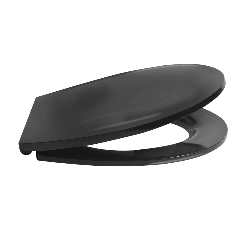 SEDILE PER WC BROOKE PP 100% RICICLATO NERO LUCIDO SPIRELLA