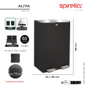 Contenedor de Clasificación Selectiva ALIYA 60L (2x30L) Acero Metalizado Spirella
