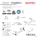Spirella Barre de redressement ou d'appui PROF Acier Inox 30cm Blanc