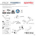Barre de redressement ou d'appui coudée PROF Acier Inox 73,5cm Blanc Spirella