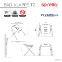 Chaise pliante rabattable de bain Chrome Spirella