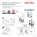 Chaise pliante rabattable de bain Chrome Spirella