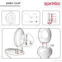Sedile WC bianco rigido Thermo EASY CLIP - Cerniere Spirella in acciaio inossidabile