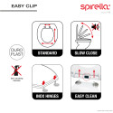 Sedile WC bianco rigido Thermo EASY CLIP - Cerniere Spirella in acciaio inossidabile