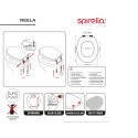 Abattant wc thermo dur avec fermeture silencieuse Blanc mat Spirella