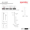 Porte Rouleau Papier Wc sur Pied  Acier & Bambou ALVAR Noir mat Spirella