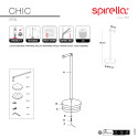 Toilet roll holder on foot CHIC Steel Matt black Spirella