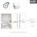 Porte rouleau papier wc mural Blanc MSV