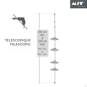 Estante de ducha de esquina autoportante 125-245cm Blanco telescópico - Sin taladrar - 4 estantes MSV