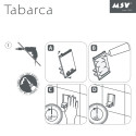 Etagère de douche à  fixer TABARCA Alu & Verre MSV