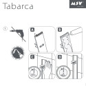 Eckduschregal 2 Ebenen zur Befestigung TABARCA Alu und Satinglas MSV