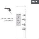 MSV Selbsttragendes Eck-Duschregal Chromstahl Teleskop 145-250cm