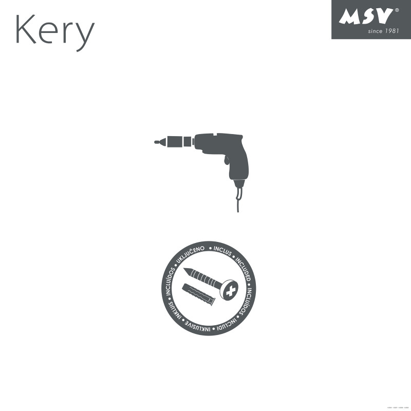 Etagère 3 niveaux KERY Acier Noir mat MSV