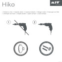 Etagère d'angle de douche 2 niveaux à  ventouses HIKO Bambou & Acier Noir MSV